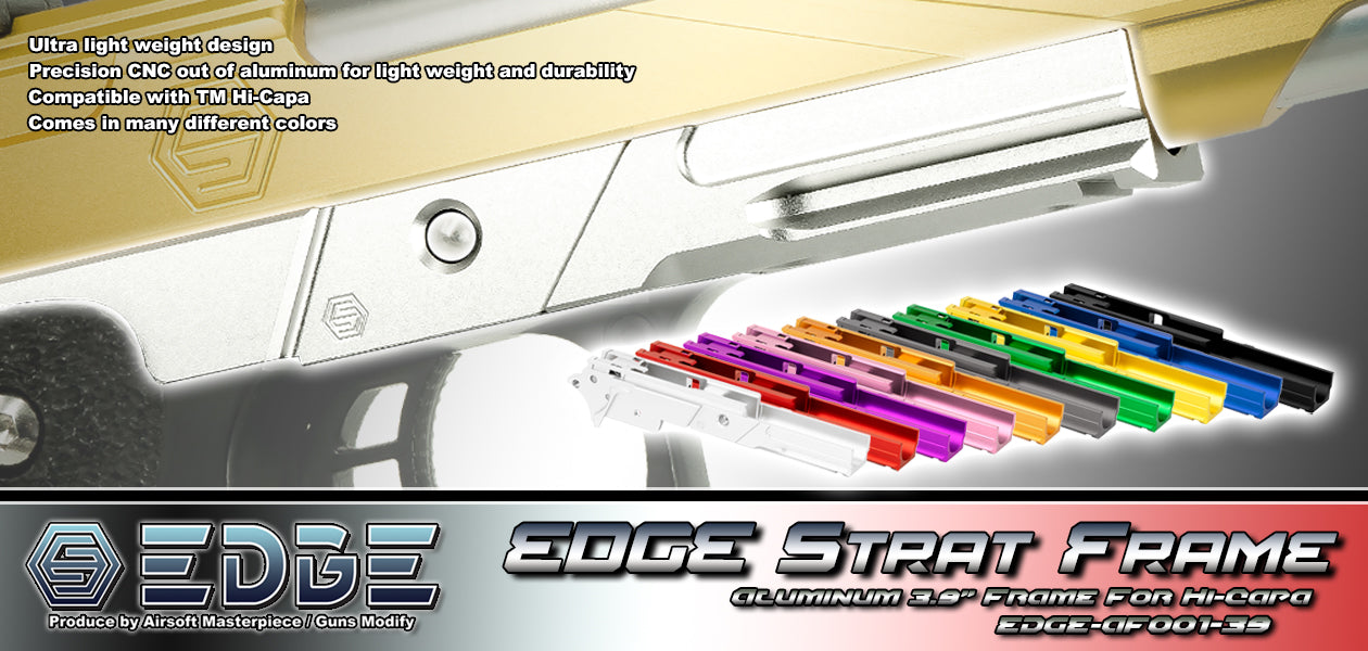 EDGE “STRAT” 3.9" Aluminum Frame for Hi-CAPA - Red