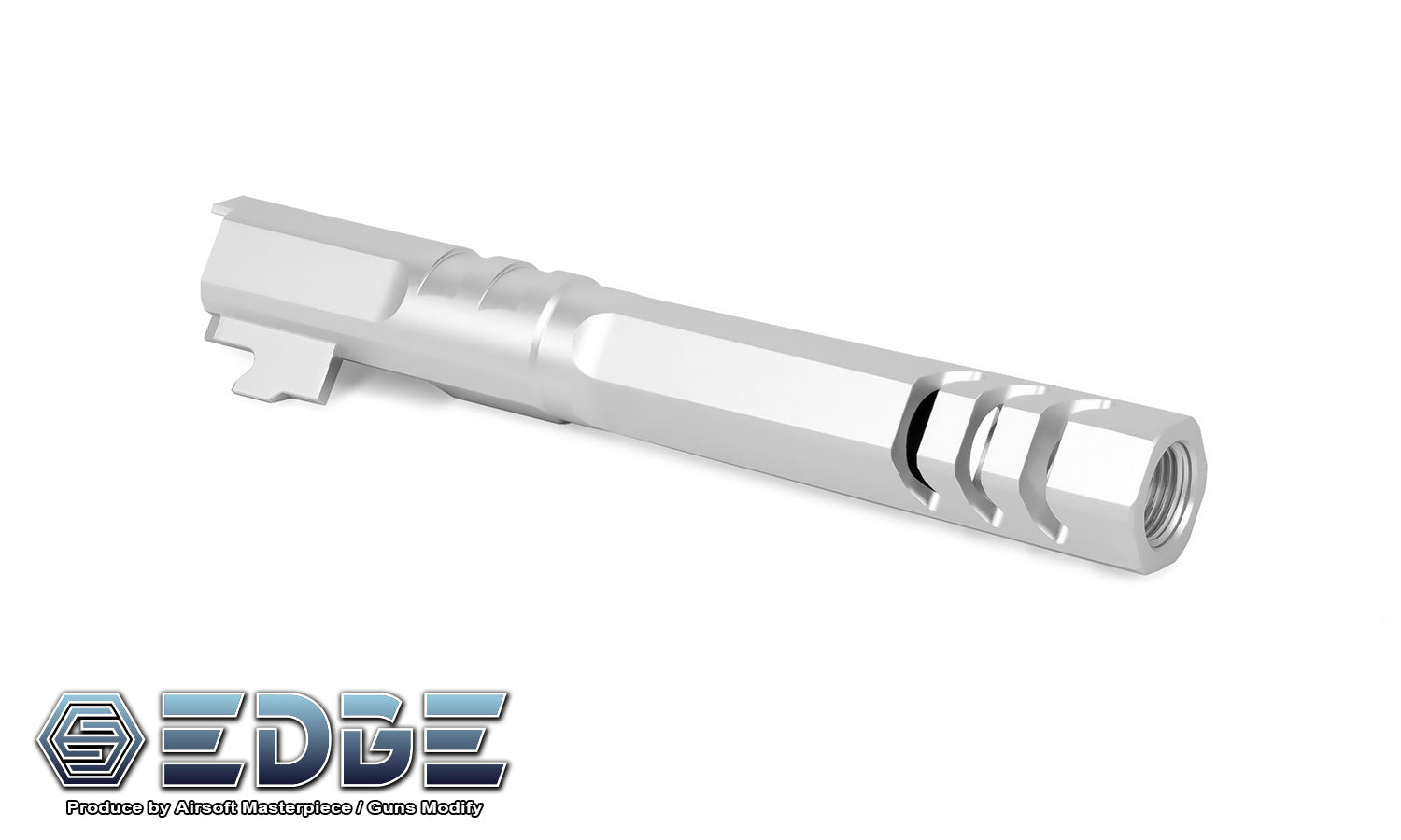 EDGE Custom “HEXA" Aluminum Outer Barrel for Hi-CAPA 5.1 - Silver