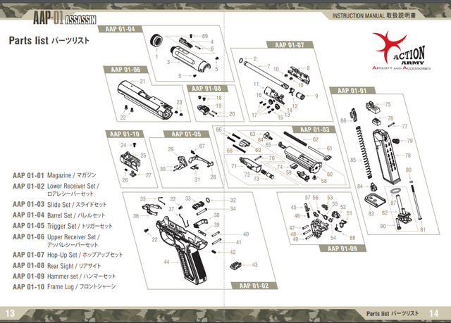 Action Army AAP01 Replacement Part 38 - Magazine Release