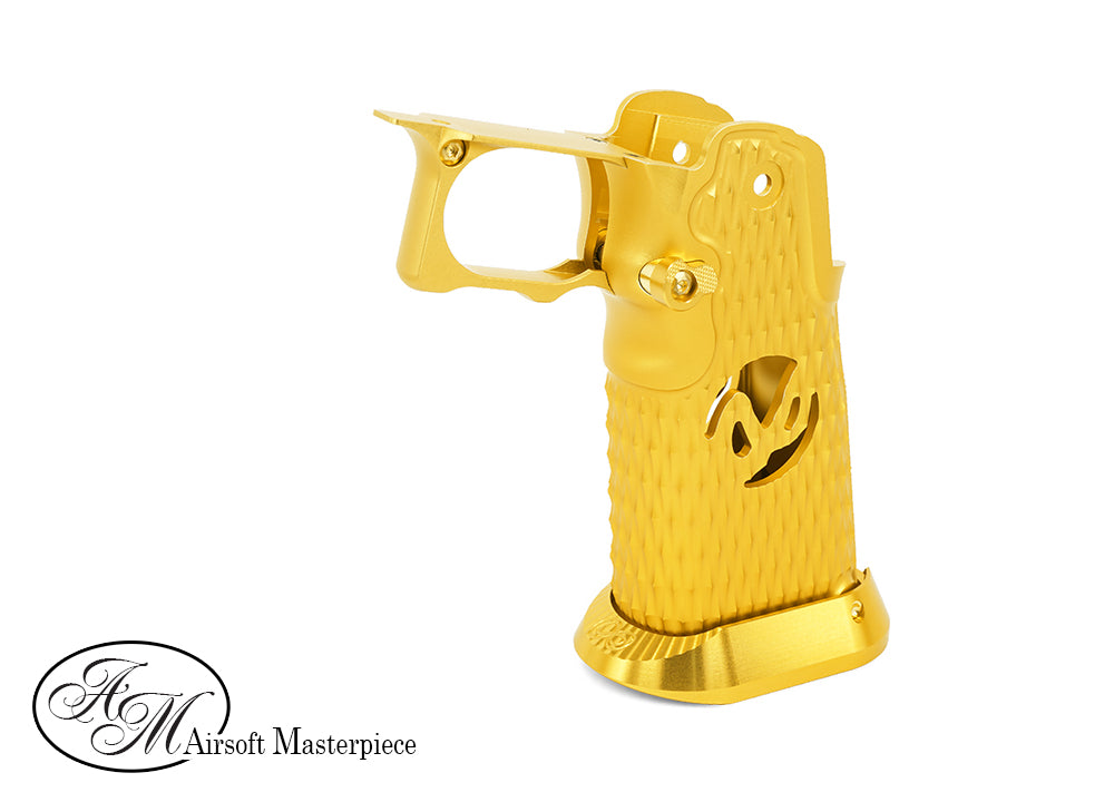 Airsoft Masterpiece Aluminum Grip for Hi-CAPA Type 8 - Infinity Hollow (Gold)