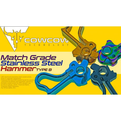 CowCow Match Grade Stainless Steel Hammer Type B For TM Hi-Capa / 1911 (Black)