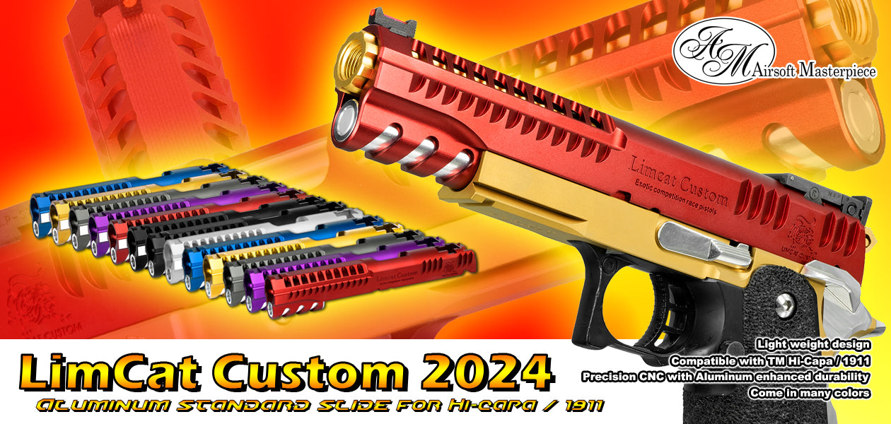 Airsoft Masterpiece “LimCat Custom 2024” Slide for Hi-CAPA 5.1 - Gold