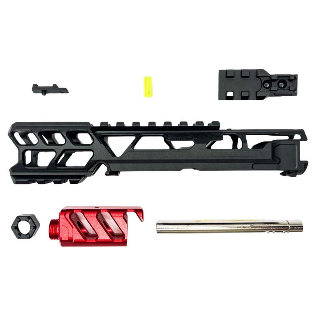 CTM - AAP-01/C FUKU-2 CNC UPPER SET - Short CUTOUT Version - Black/Red