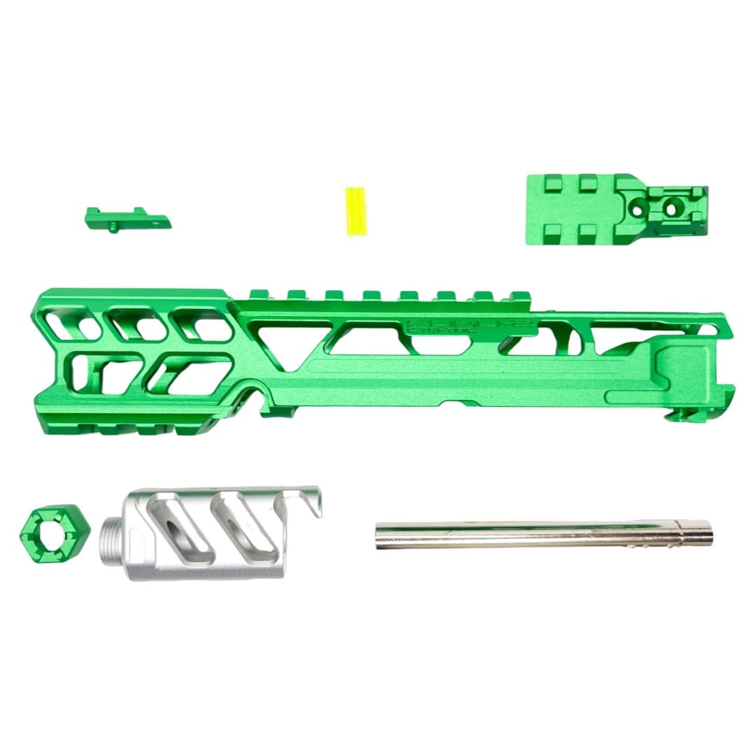 CTM - AAP-01/C FUKU-2 CNC UPPER SET - Short CUTOUT Version - Green/Silver