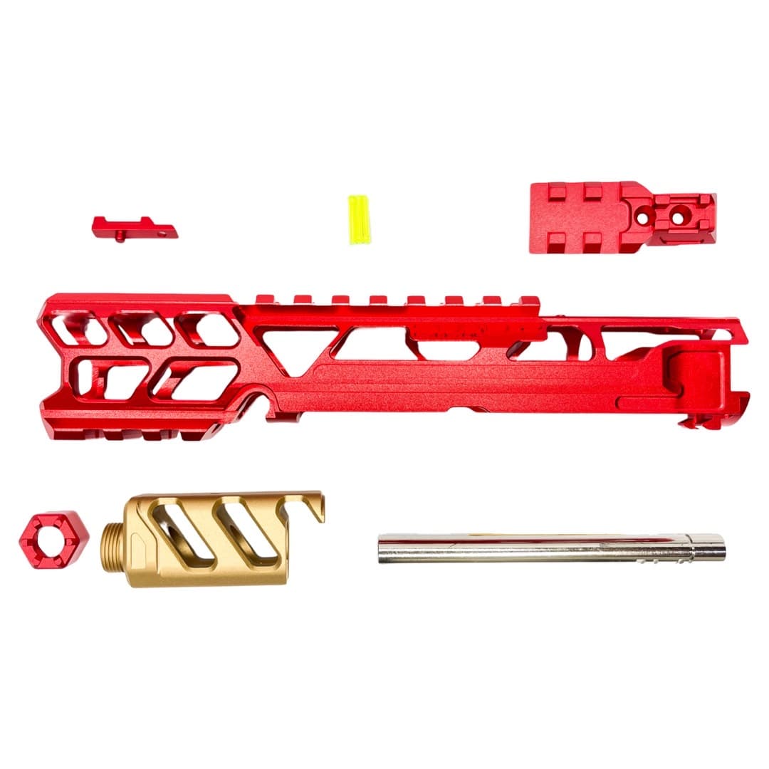 CTM - AAP-01/C FUKU-2 CNC UPPER SET - Short CUTOUT Version - Red/Champagne Gold