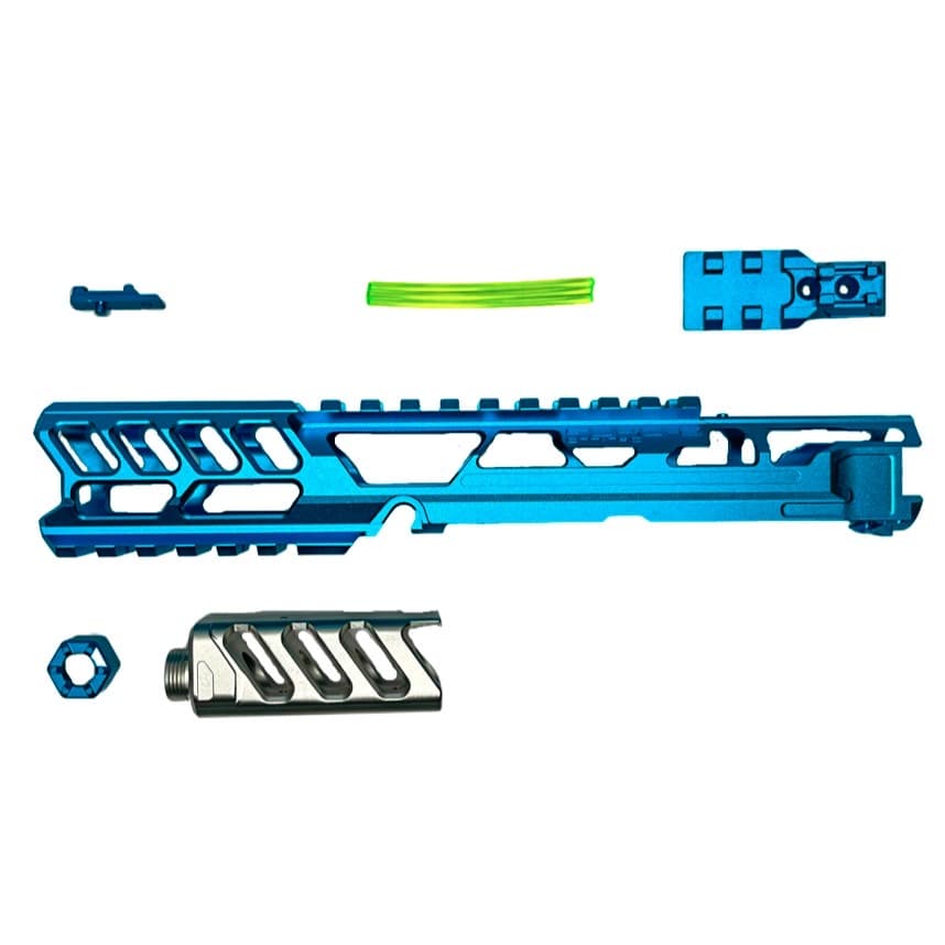 CTM - AAP-01/C FUKU-2 CNC UPPER SET - Long CUTOUT Version - Blue/Silver