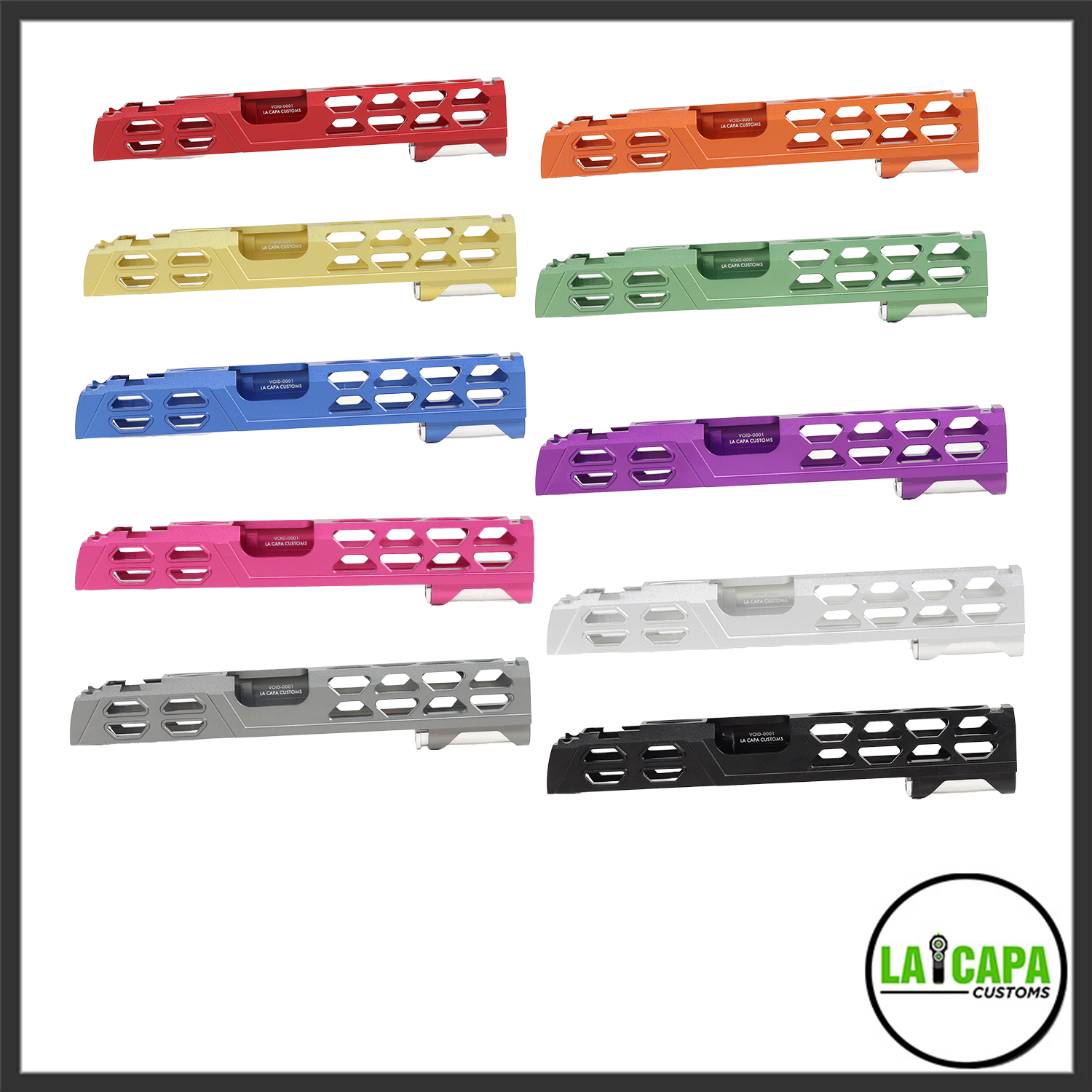 LA Capa Customs 5.1 “VOID” Aluminum Slide - Rainbow