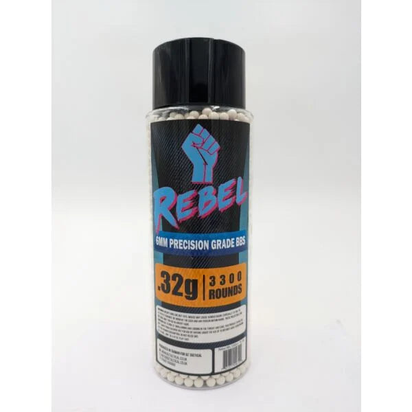 Rebel Precision 6mm BBs 3300ct Bottle - 0.32g - Ebog Designs