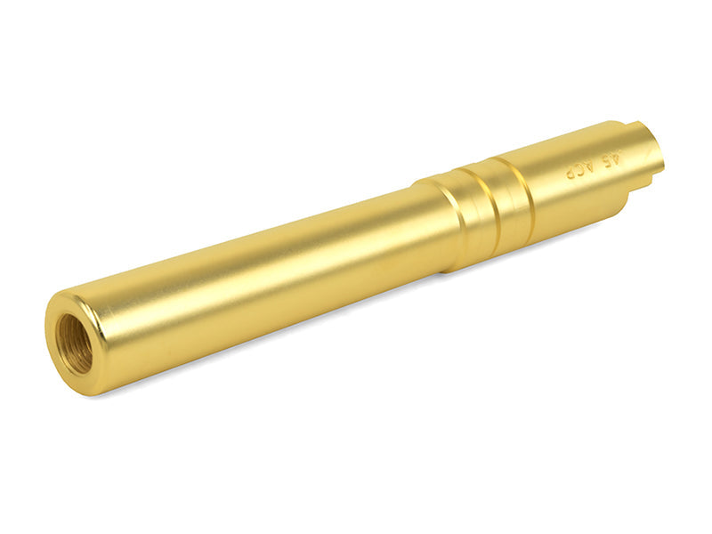 Airsoft Masterpiece STEEL "Threaded" Fix Outer Barrel for Hi-CAPA 5.1 (Gold)
.45 ACP