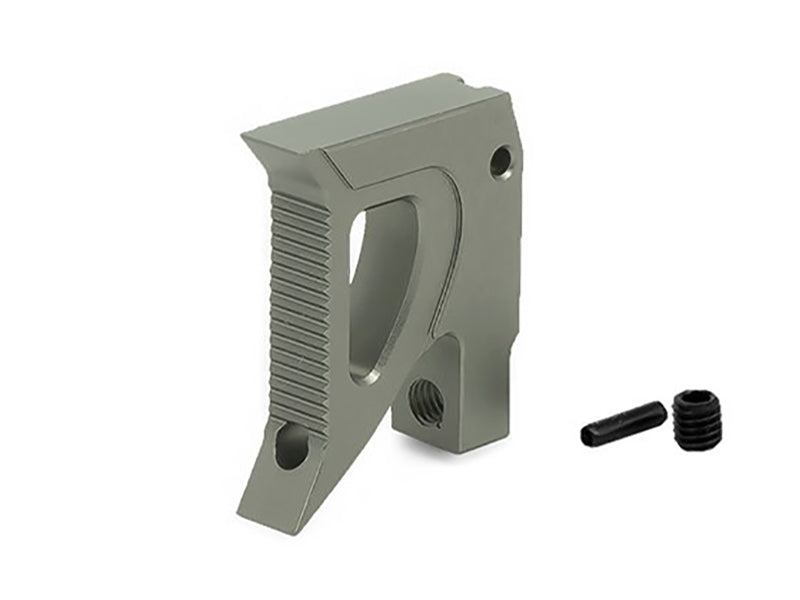 EDGE Custom "KAW" Aluminum Trigger for Hi-CAPA/1911 (Titanium Grey) - Ebog Designs