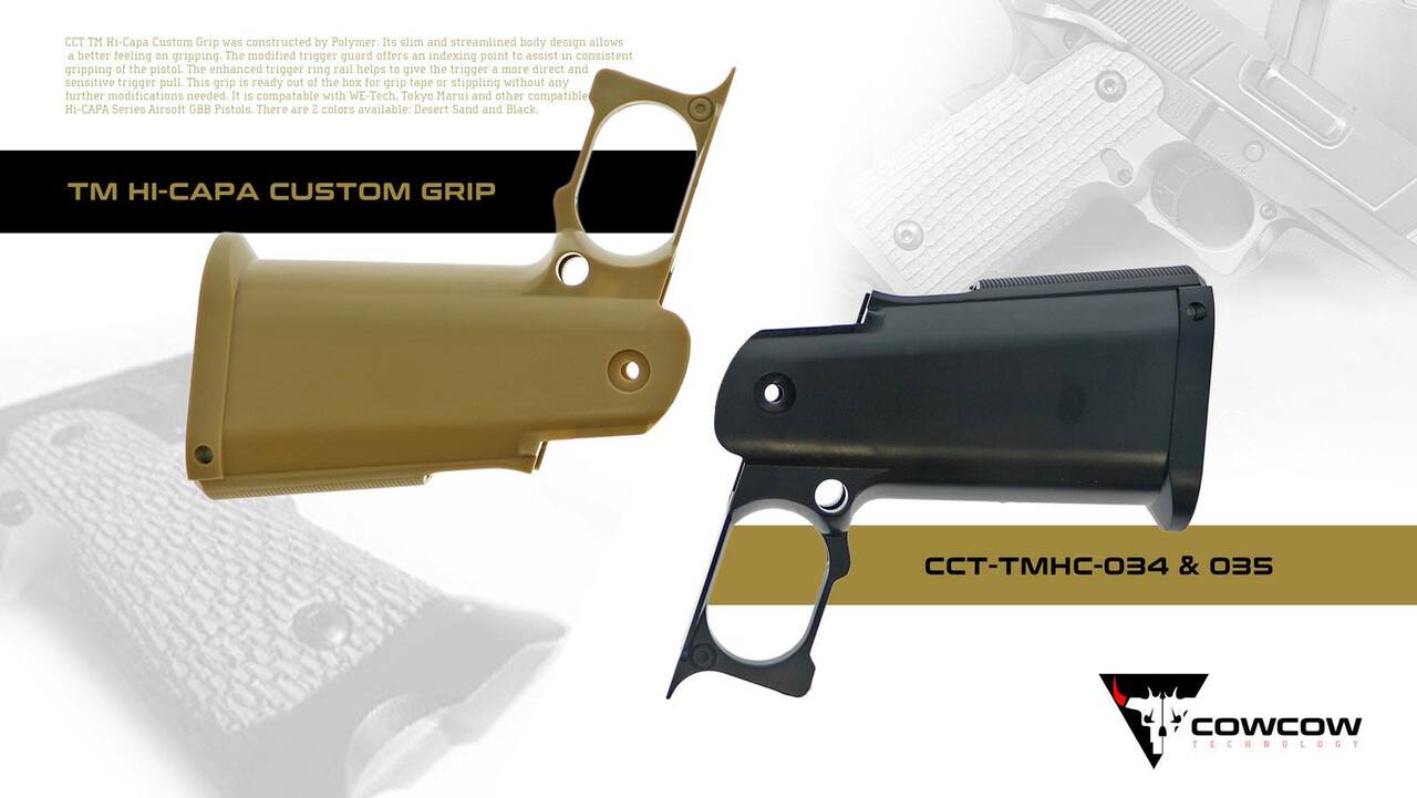 CowCow TM Hi-Capa Custom Grip - Desert Sand - Ebog Designs