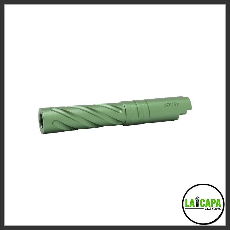 LA Capa Customs 4.3 Aluminum Tornado Threaded Outer Barrel - Green