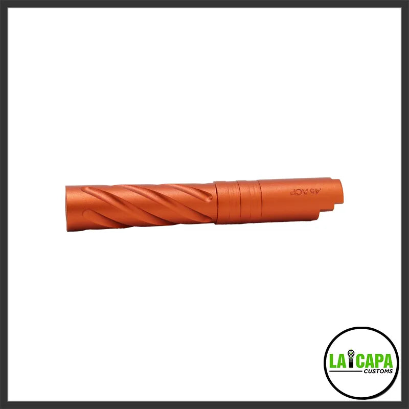 LA Capa Customs 4.3 Aluminum Tornado Threaded Outer Barrel - Orange