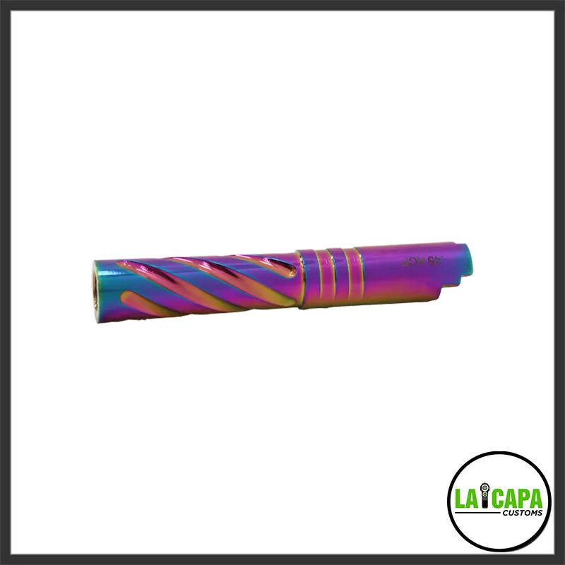 LA Capa Customs 4.3 Aluminum Tornado Threaded Outer Barrel - Rainbow