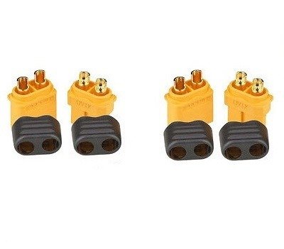 Amass XT60H connector Pairs with insulating caps ( 2 Pairs )