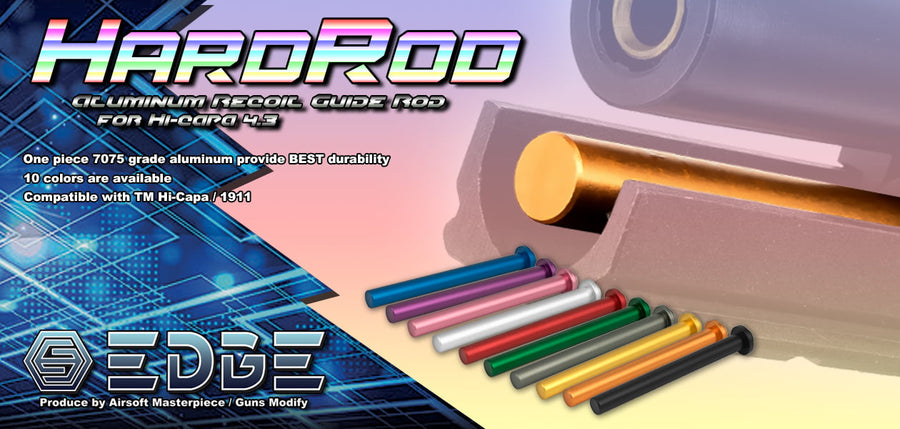 EDGE Custom “Hard Rod” Aluminium Recoil Guide Rod For HI-CAPA 4.3 (Blue)
