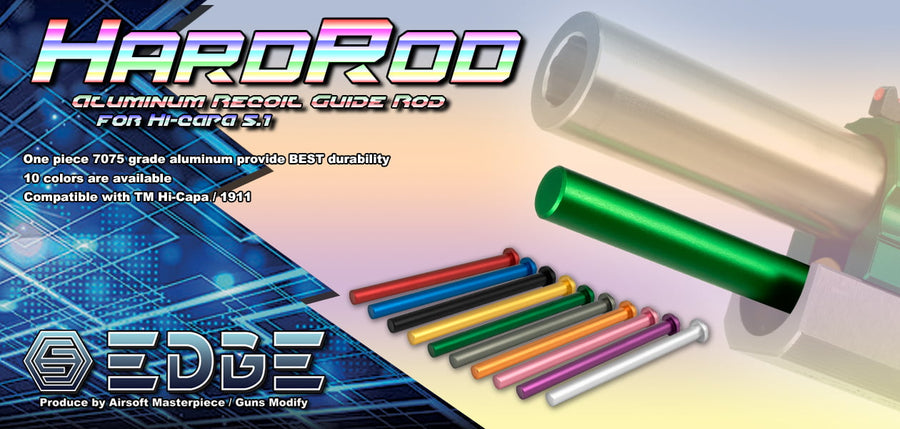 EDGE Custom “Hard Rod” Aluminium Recoil Guide Rod For HI-CAPA 5.1 (Orange)