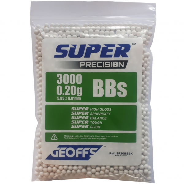 GEOFFS™ SUPER PRECISION™ BBS 0.20G 3000 WHITE