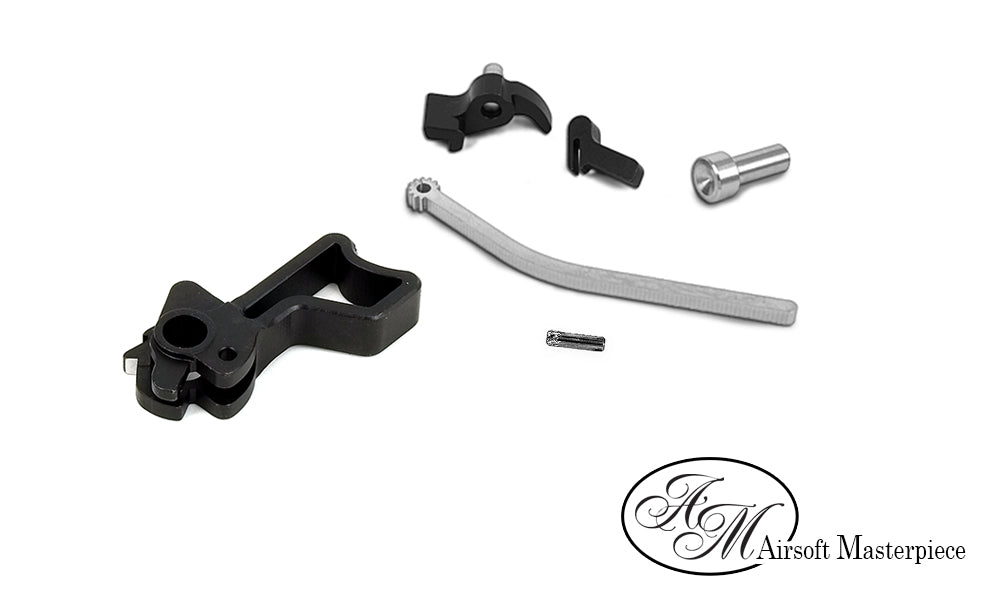 Airsoft Masterpiece CNC Steel Hammer & Sear Set for Marui Hi-CAPA (Infinity Square) Type 14 (Black)