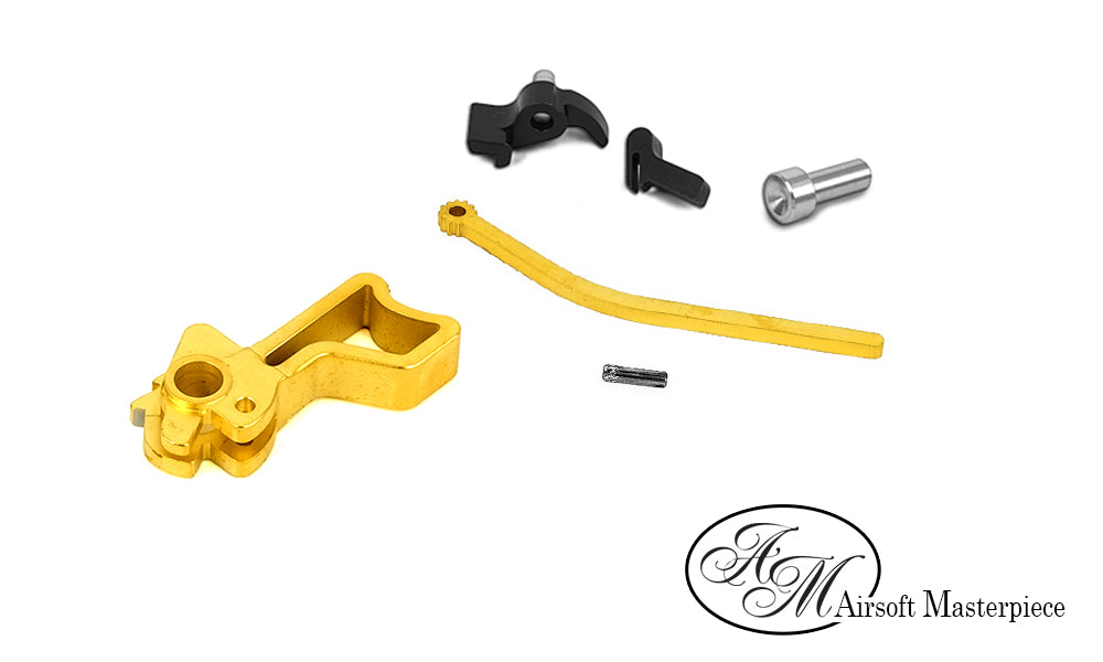 Airsoft Masterpiece CNC Steel Hammer & Sear Set for Marui Hi-CAPA (Infinity Square) Type 14 (Gold)