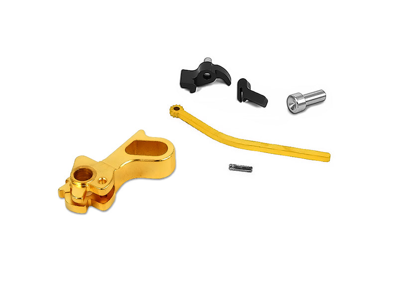 Airsoft Masterpiece CNC Steel Hammer & Sear Set for Marui Hi-CAPA (STI DVC) Type 27 (Gold)