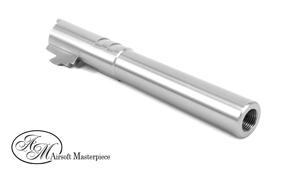 Airsoft Masterpiece STEEL "Threaded" Fix Outer Barrel for Hi-CAPA 5.1 (Silver)
.45 ACP